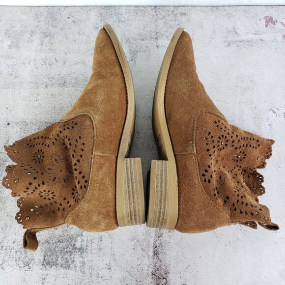 MIA Ankle Booties Boho Slouchy Leather Suede Western Cowgirl size 6 - Picture 8 of 12